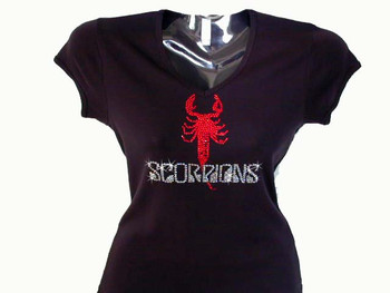 Scorpions Swarovski crystal sparkly concert tee shirt