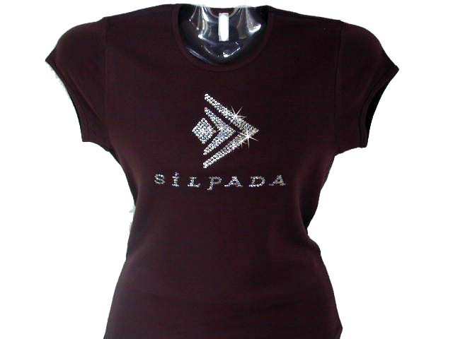 Sparkly Silpada Logo Rhinestone T Shirt made with genuine