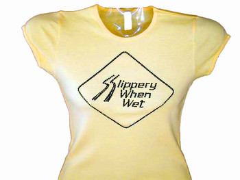 Slippery When Wet Swarovski Crystal Rhinestone T Shirt