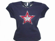 Bling Patriotic Sparkly Star Rhinestone T Shirt