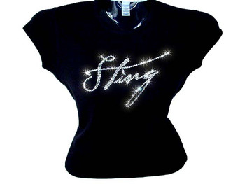 Sting Swarovski crystal concert t shirt