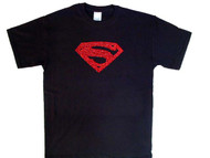 Bling Superman Logo Rhinestone T Shirt