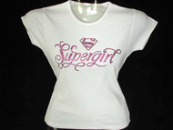 Supergirl Swarovski Rhinestone T Shirt