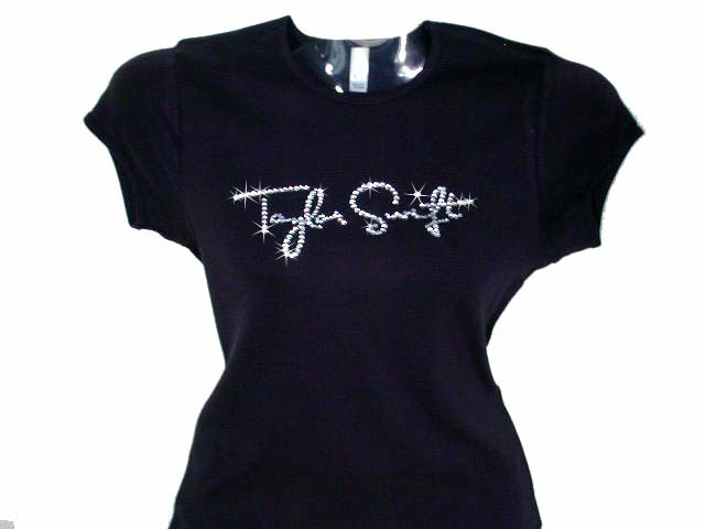 Taylor Swift Swarovski Crystal Rhinestone Concert T Shirt -  DesignerRhinestoneFashions