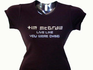 Tim McGraw Sparkly Bling Rhinestone T Shirt