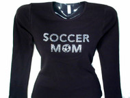 Soccer Mom Rhinestone T Shirt