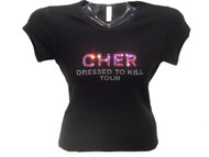 Cher Dressed To Kill Rhinestone Concert T Shirt