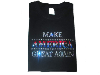 Make America Great Again Trump 2024 Rhinestone T Shirt