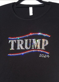 Trump 2024 Rhinestone Bling T Shirt