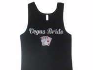 Vegas Bride Swarovski rhinestone bling t shirt tank top