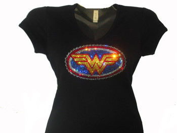 Wonder Woman Swarovski rhinestone t shirt