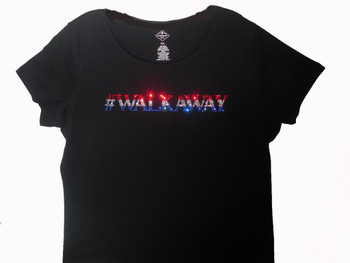 Walkaway to support Trump sparkly Swarovski rhinestone t shirt