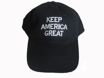 Trump Make America Great Swarovski rhinestone hat cap