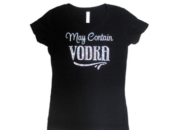 May Contain Vodka Swarovski Crystal Tee Shirt