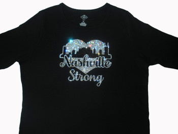 Nashville Strong Tornado Swarovski rhinestone t shirt
