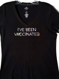 I've Been Vaccinated Swarovski crystal rhinestone t shirt