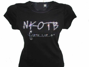 NKOTB New Kids On The Block Swarovski rhinestone concert t shirt