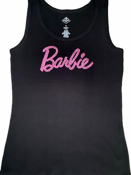Barbie Sparkly Rhinestone T Shirt Tank Top