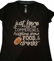 Not a Fan of Football Swarovski crystal t shirt