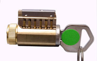 6-Pinned KIK Style Practice Lock, Your Choice of Keyway, Combination Difficulty Level and Top Pins