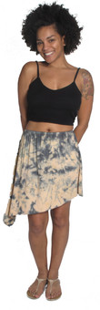1316 Asymmetrical Tie-Dye Skirt