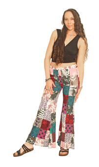 1711 Patchwork Bell Bottoms in Printed Knit