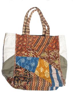 G2067 Veggie Dyed Printed Patchwork Grocery Bag