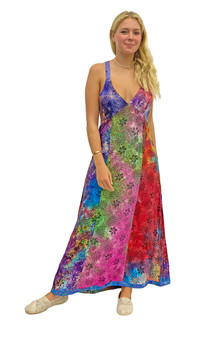 2103 Long Dress In Tie Dye and Print