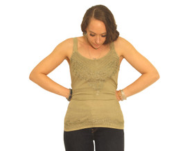 2184 Stone Wash Tank with Tonal Embroidery