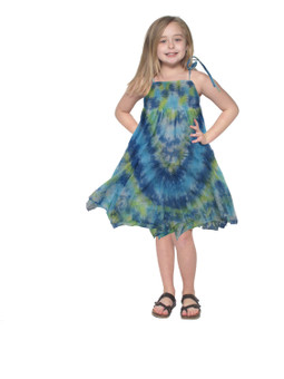 2143 Tie Dye Kids Spinner Dress