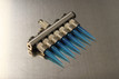 Prebuilt Customizable Linear Spinneret Array Kit (p/n 100-10-PCLSAK) shown with optional disposable tips.