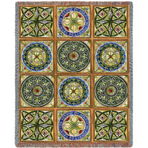 Rosette Tapestry Blanket Tapestry Throw