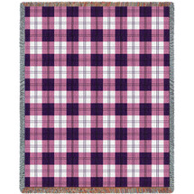 Boysenberry Plaid Blanket Tapestry Throw