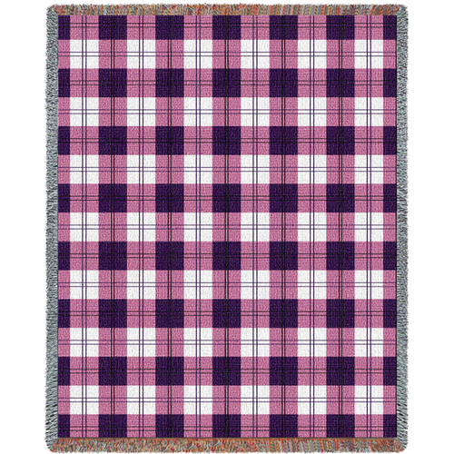 Boysenberry Plaid Blanket Tapestry Throw