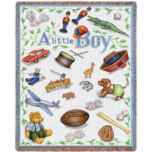 Little Boy Mini Blanket Tapestry Throw