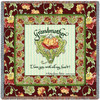 Grandmother I Love You With All My Heart - Audrey Jean Roberts - Lap Square Cotton Woven Blanket Throw - Made in the USA (54x54) Lap Square
