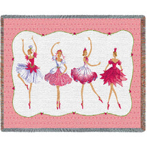 Four Ballerinas Tapestry Mini Blanket Tapestry Throw