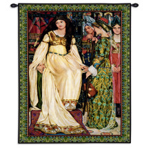 The Keepsake by Kate Elizabeth Bunce | Woven Tapestry Wall Art Hanging | Depiction of 'The Staff and Scrip' by Dante Gabriel Rossetti | 100% Cotton USA Size 40x26 Wall Tapestry