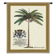 Prince of Wales | Woven Tapestry Wall Art Hanging | Royal Palm for Welsh Prince Frederick | 100% Cotton USA Size 34x27 Wall Tapestry