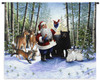 Santa In The Forest Wall Tapestry Wall Tapestry
