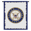Navy | Woven Tapestry Wall Art Hanging | Patriotic US Military Logo | 100% Cotton USA Size 34x26 Wall Tapestry