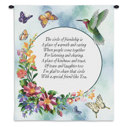Circle of Friendship Woven Tapestry Wall Art Hanging Charming