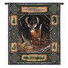Deer Lodge | Woven Tapestry Wall Art Hanging | Rustic Wildlife Cabin Decor | Cotton | Made in the USA | Size 34x26 Wall Tapestry