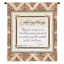 Your Marriage Blessing | Woven Tapestry Wall Art Hanging | Inspirational Loving Wedding Gift | 100% Cotton USA Size 34x26 Wall Tapestry