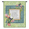 Nurse's Prayer | Woven Tapestry Wall Art Hanging | Philippians 4:13 on Bright Floral Frame Christian Religious Artwork | 100% Cotton USA Size 34x26 Wall Tapestry