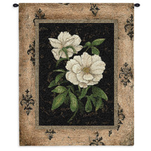 Silver Peony Wall Tapestry Wall Tapestry