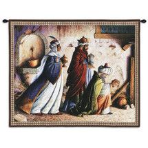 Three Kings by Stewart Sherwood | Woven Tapestry Wall Art Hanging | Christian Nativity Wise Men Scene | Cotton | Made in the USA | Size 32x26 Wall Tapestry