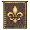 New Orleans | Woven Tapestry Wall Art Hanging | Fleur de Lis Royal French Symbol Artwork | 100% Cotton USA Size 34x26 Wall Tapestry
