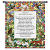 St Francis of Assisi by Cimabue | Woven Tapestry Wall Art Hanging | Catholic Prayer Mosaic with Animals | 100% Cotton USA Size 34x26 Wall Tapestry