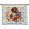 Love Bears | Woven Tapestry Wall Art Hanging | Cute Cuddly Stuffed Animals with Bible Quote | 100% Cotton USA Size 34x26 Wall Tapestry